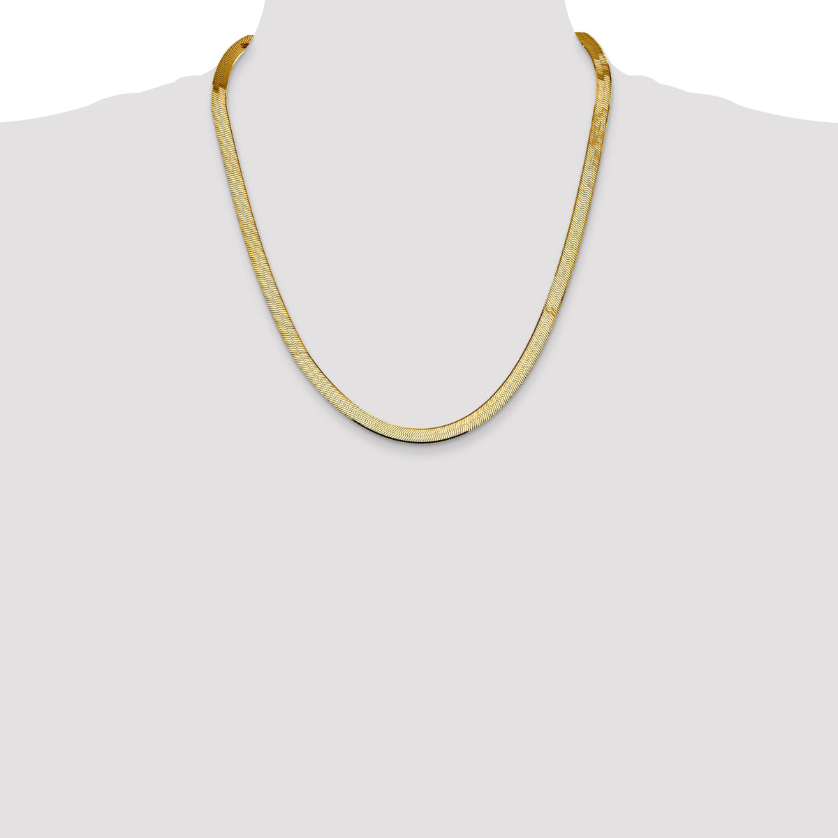 Gold (10K & 14K) Silky Herringbone Chain - 10k Yellow Gold / 22 in / 5.5 mm