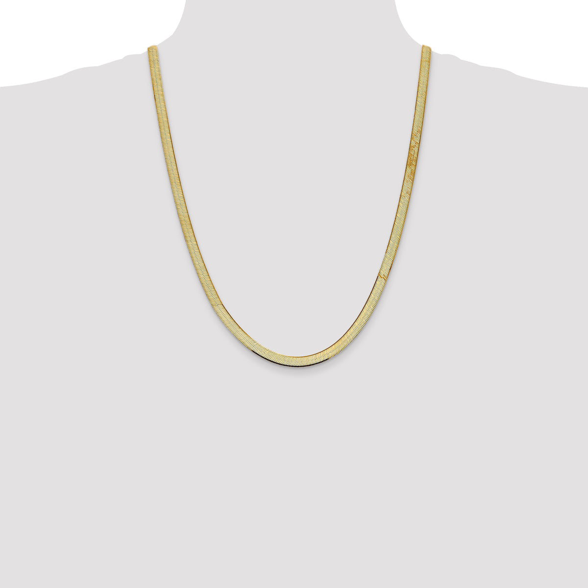 Gold (10K & 14K) Silky Herringbone Chain - 10k Yellow Gold / 24 in / 5.5 mm