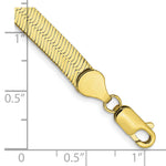 Gold (10K & 14K) Silky Herringbone Chain Bracelet - 10k Yellow Gold / 7 in / 5.5 mm
