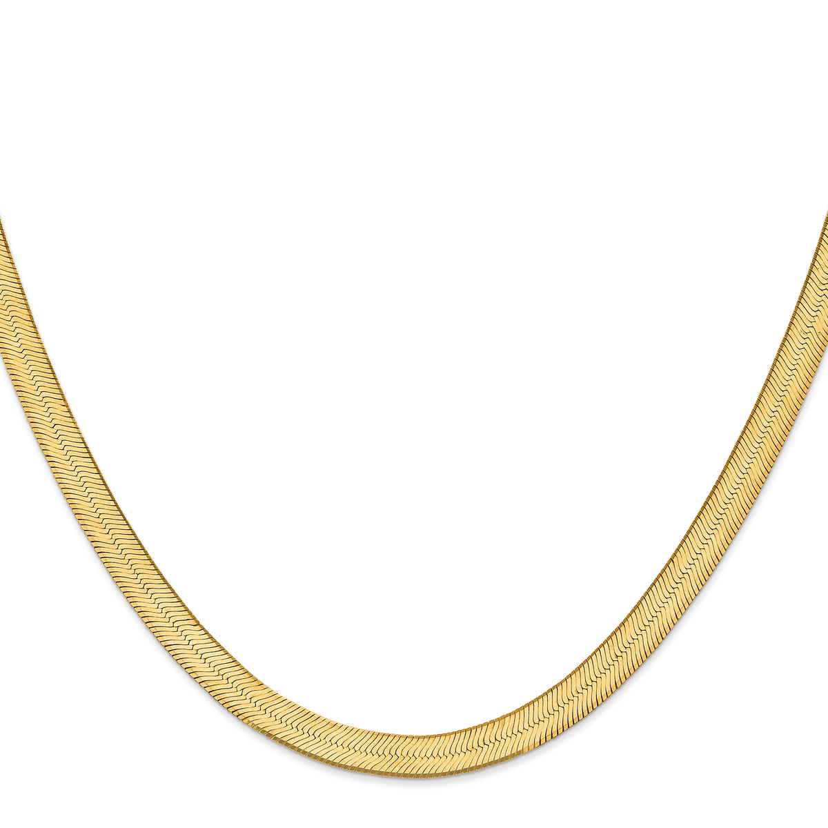 Gold (10K & 14K) Silky Herringbone Chain - 10k Yellow Gold / 16 in / 6.5 mm