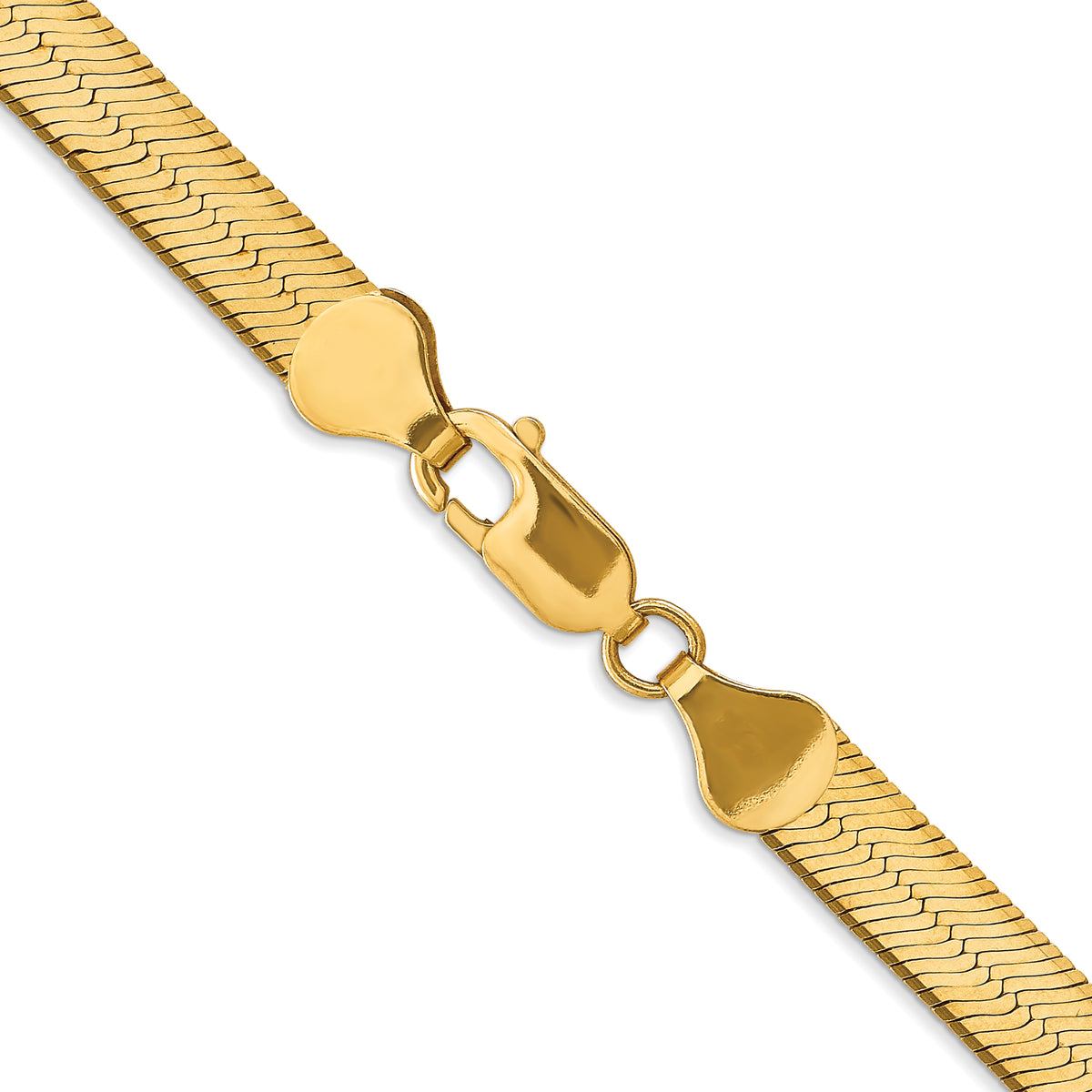 Gold (10K & 14K) Silky Herringbone Chain - 10k Yellow Gold / 16 in / 6.5 mm