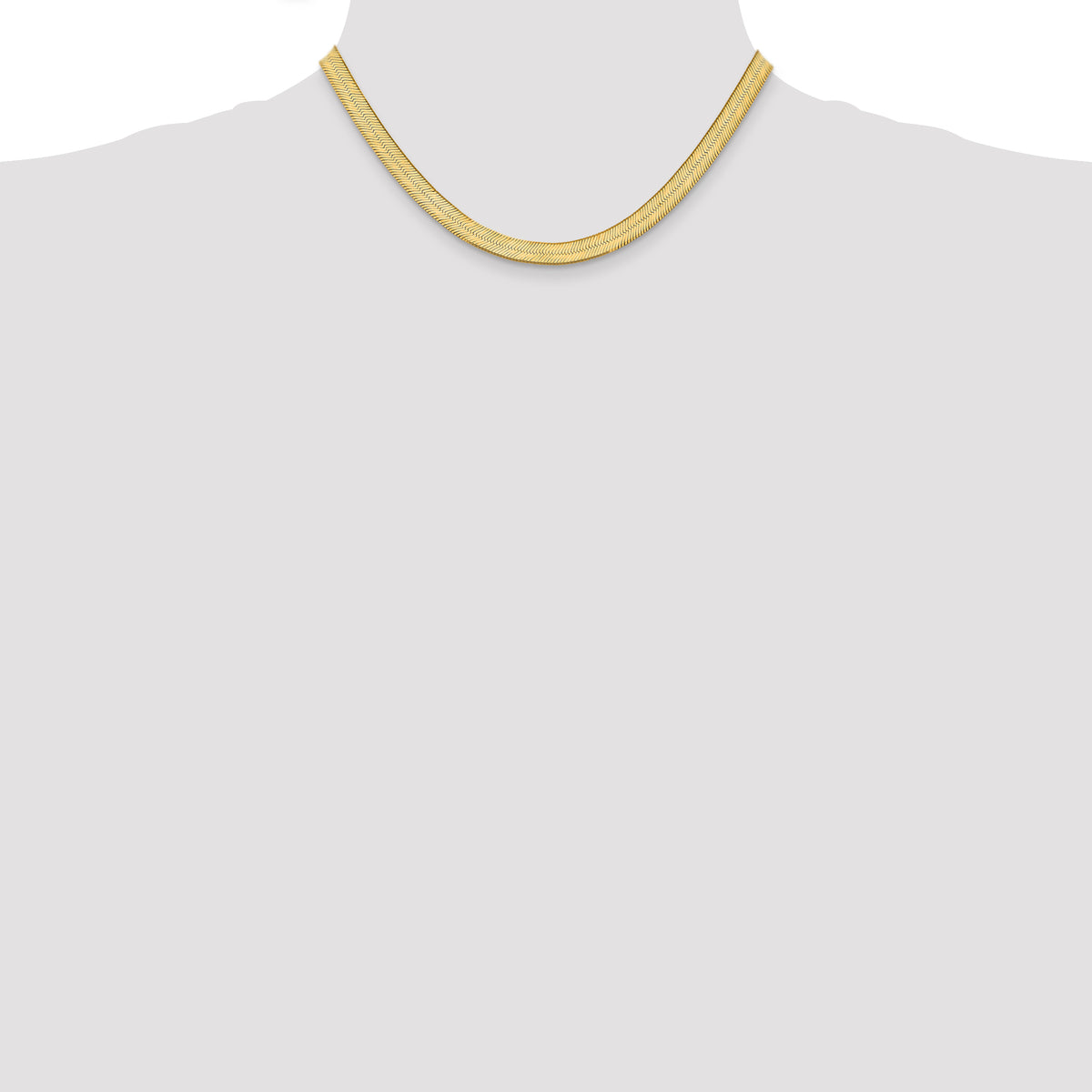Gold (10K & 14K) Silky Herringbone Chain - 10k Yellow Gold / 16 in / 6.5 mm