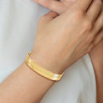 Gold (10K & 14K) Silky Herringbone Chain Bracelet - 10k Yellow Gold / 7 in / 10 mm