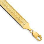 Gold (10K & 14K) Silky Herringbone Chain Bracelet - 10k Yellow Gold / 7 in / 10 mm
