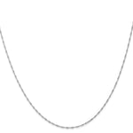 Gold (10K & 14K) Carded Singapore Chain - 14k White Gold / 16 in