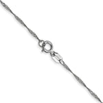 Gold (10K & 14K) Carded Singapore Chain - 14k White Gold / 16 in