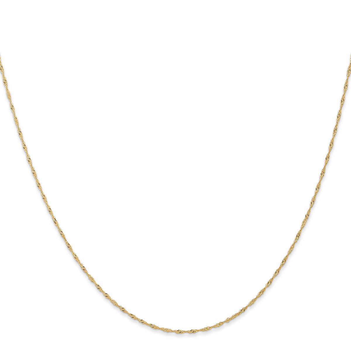 Gold (10K & 14K) Carded Singapore Chain - 14k Yellow Gold / 16 in