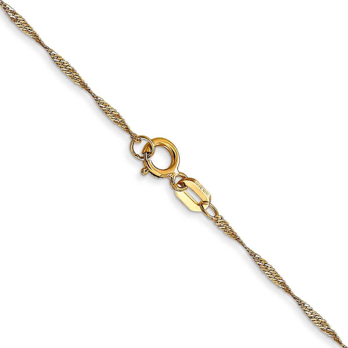 Gold (10K & 14K) Carded Singapore Chain - 14k Yellow Gold / 16 in