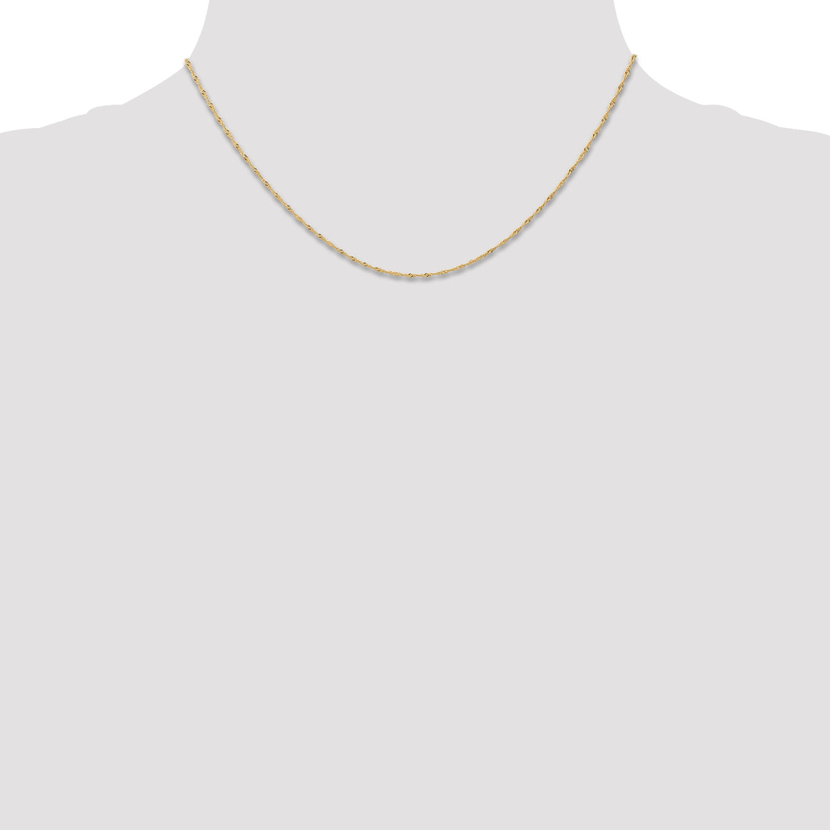Gold (10K & 14K) Carded Singapore Chain - 14k Yellow Gold / 16 in