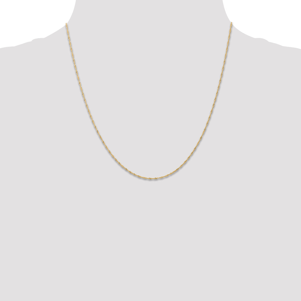 Gold (10K & 14K) Carded Singapore Chain - 14k Yellow Gold / 20 in