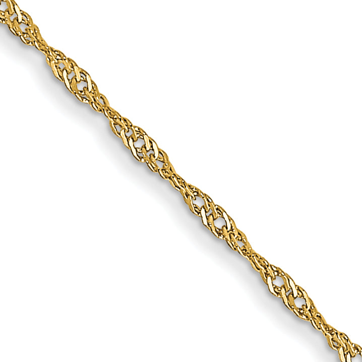 Gold (10K & 14K) Carded Singapore Chain - 14k Yellow Gold / 16 in