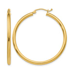 Gold Lightweight Classic Hoop Earrings - 10k Yellow Gold / 2.5 mm / 40 mm