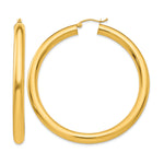 Gold Lightweight Classic Hoop Earrings - 10k Yellow Gold / 5 mm / 55 mm