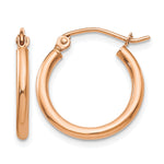 Gold Lightweight Classic Hoop Earrings - 10k Rose Gold / 2.5 mm / 17 mm