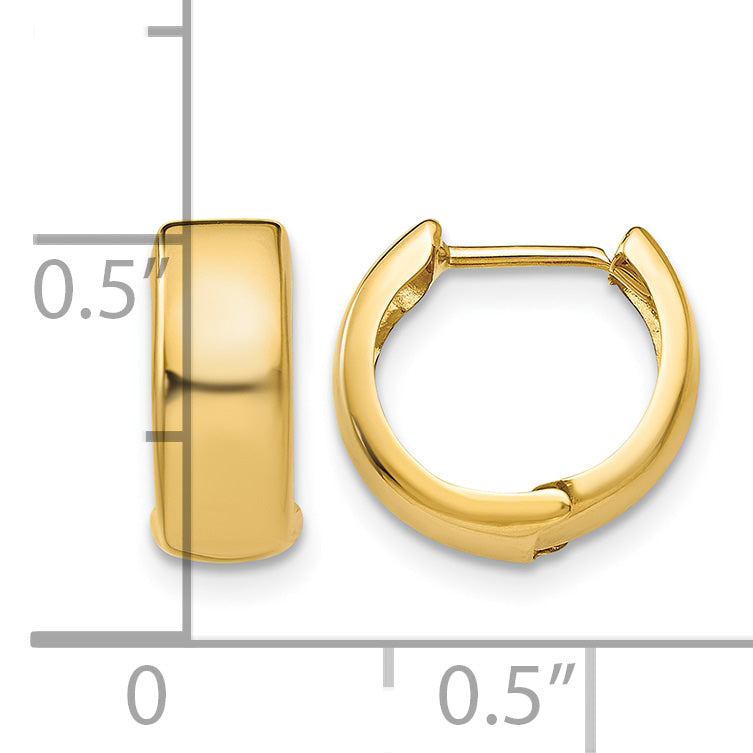Hinged Hoop Earrings - 10k Yellow Gold