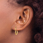Gold Heart Shaped Hoop Earrings - 10k Yellow Gold / 13 x 16 mm