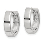 Gold Circle Hinged Hoop Earrings - 10k White Gold / 3 mm / 13 mm