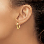 Gold Circle Hinged Hoop Earrings - 10k Yellow Gold / 3 mm / 18 mm
