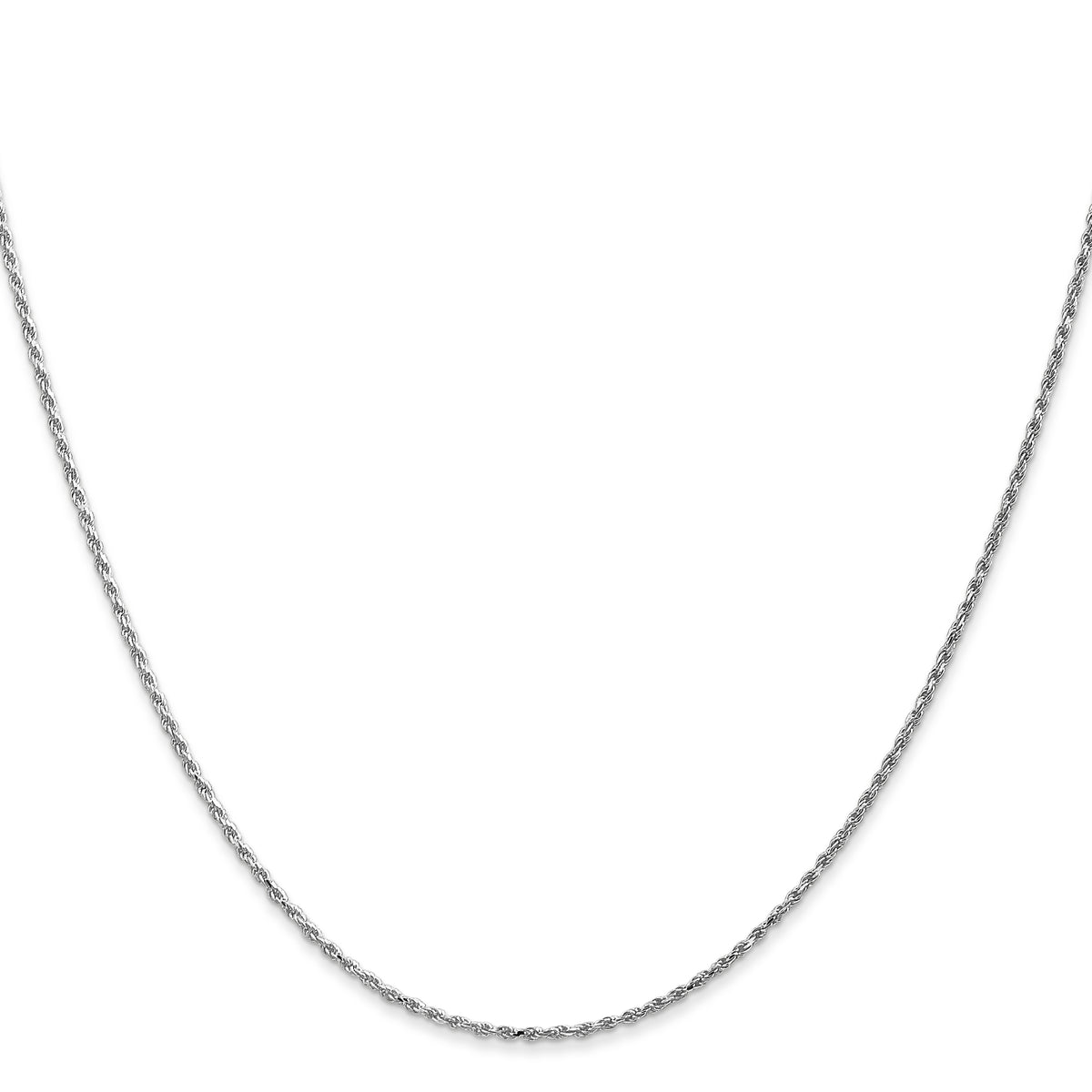Gold (10K & 14K) Diamond-Cut Machine-Made Rope Chain - 10k White Gold / 16 in / 1.15 mm#10k White Gold_1.15 mm