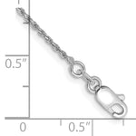 Gold (10K & 14K) Diamond-Cut Machine-Made Rope Chain Bracelet - 10k White Gold / 7 in / 1.15 mm