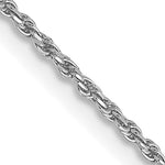Gold (10K & 14K) Diamond-Cut Machine-Made Rope Chain - 10k White Gold / 16 in / 1.15 mm