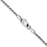 Gold (10K & 14K) Diamond-Cut Machine-Made Rope Chain - 10k White Gold / 16 in / 1.3 mm