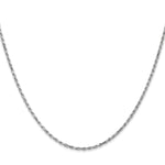 Gold (10K & 14K) Diamond-Cut Machine-Made Rope Chain - 10k White Gold / 20 in / 1.6 mm