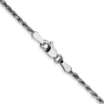 Gold (10K & 14K) Diamond-Cut Machine-Made Rope Chain - 10k White Gold / 20 in / 1.6 mm