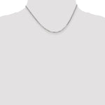 Gold (10K & 14K) Flat Beveled Curb Chain - 10k White Gold / 16 in / 2.2 mm