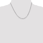 Gold (10K & 14K) Flat Beveled Curb Chain - 10k White Gold / 18 in / 2.2 mm
