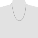 Gold (10K & 14K) Flat Beveled Curb Chain - 10k White Gold / 22 in / 2.2 mm