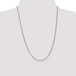 Gold (10K & 14K) Flat Beveled Curb Chain - 10k White Gold / 24 in / 2.2 mm