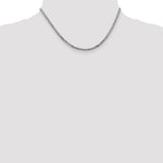 Gold (10K & 14K) Flat Beveled Curb Chain - 10k White Gold / 16 in / 2.9 mm