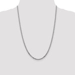 Gold (10K & 14K) Flat Beveled Curb Chain - 10k White Gold / 24 in / 2.9 mm