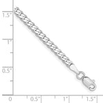 Gold (10K & 14K) Flat Beveled Curb Chain Bracelet - 10k White Gold / 7 in / 2.9 mm