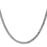 Gold (10K & 14K) Flat Beveled Curb Chain - 10k White Gold / 18 in / 3.9 mm
