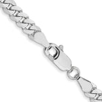 Gold (10K & 14K) Flat Beveled Curb Chain - 10k White Gold / 18 in / 3.9 mm