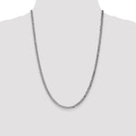 Gold (10K & 14K) Flat Beveled Curb Chain - 10k White Gold / 24 in / 3.9 mm