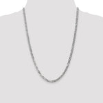 Gold (10K & 14K) Flat Beveled Curb Chain - 10k White Gold / 24 in / 4.75 mm