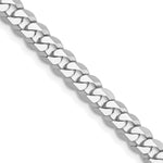 Gold (10K & 14K) Flat Beveled Curb Chain - 10k White Gold / 18 in / 4.75 mm