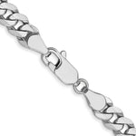 Gold (10K & 14K) Flat Beveled Curb Chain - 10k White Gold / 18 in / 5.75 mm