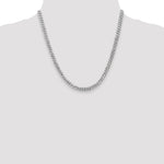 Gold (10K & 14K) Flat Beveled Curb Chain - 10k White Gold / 20 in / 5.75 mm