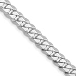 Gold (10K & 14K) Flat Beveled Curb Chain - 10k White Gold / 18 in / 5.75 mm