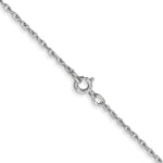 Gold (14K & 10K) Baby Rope Chain - 10k White Gold / 14 in / 0.8 mm