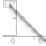 Gold (14K & 10K) Baby Rope Chain - 10k White Gold / 14 in / 0.8 mm