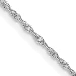 Gold (14K & 10K) Baby Rope Chain - 10k White Gold / 18 in / 0.8 mm