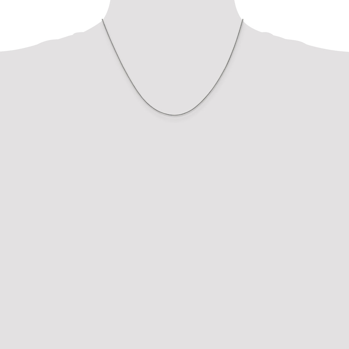 Gold (10K & 14K) Spiga Chain - 10k White Gold / 18 in / 0.85 mm, Lobster