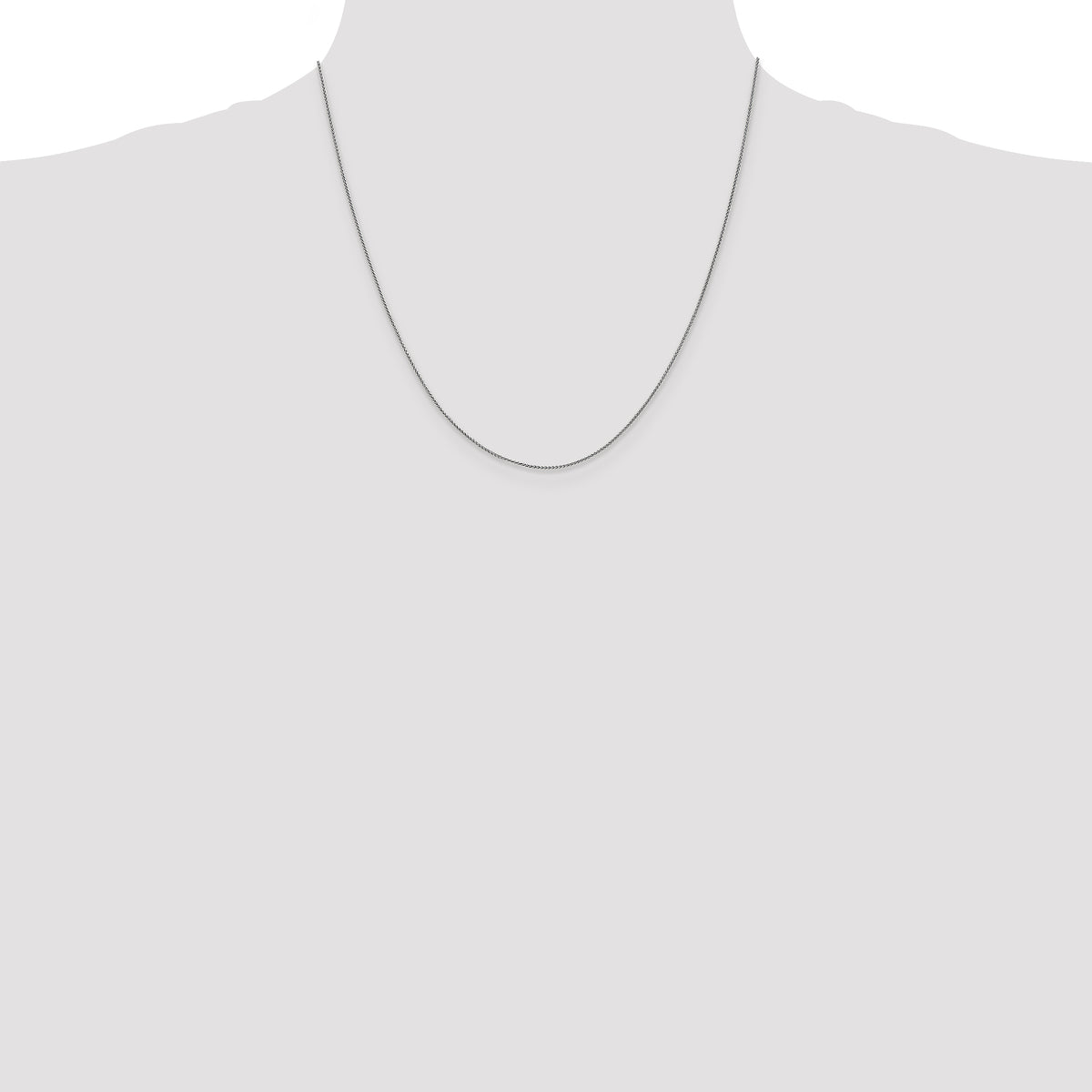 Gold (10K & 14K) Spiga Chain - 10k White Gold / 20 in / 0.85 mm, Lobster