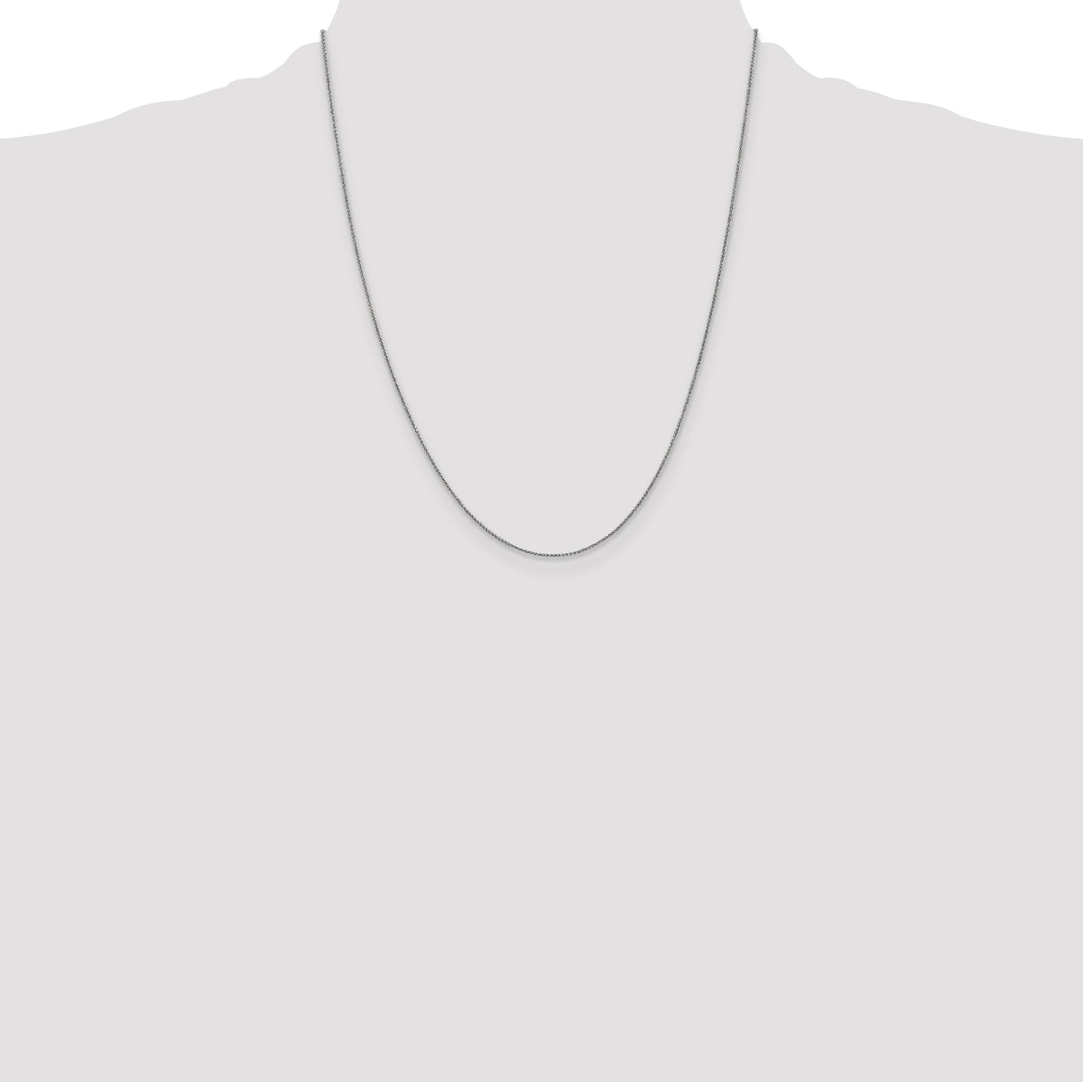Gold (10K & 14K) Spiga Chain - 10k White Gold / 22 in / 0.85 mm, Lobster
