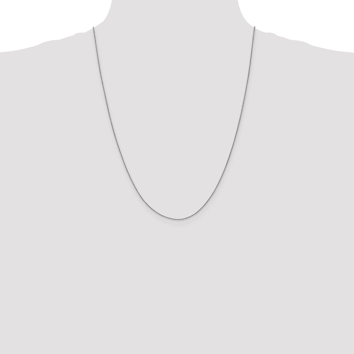 Gold (10K & 14K) Spiga Chain - 10k White Gold / 24 in / 0.85 mm, Lobster